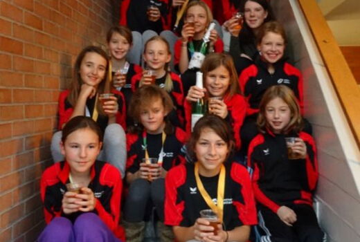 Die Mädchen der Gymriege an der Schweizermeisterschaft in Heerbrugg